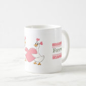 Cute Goose Couple Mug Together Forever Gift コーヒーマグカップ (正面右)