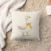 Cute Goose Family Watercolor Nursery Pillow クッション (ブランケット)