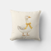Cute Goose Family Watercolor Nursery Pillow クッション (正面)