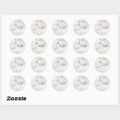 Cute Goose First Birthday Sticker Personalized ラウンドシール (シート)