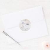 Cute Goose First Birthday Sticker Personalized ラウンドシール (封筒)