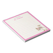 Cute Goose Holding Books Teacher Appreciation Gift ノートパッド (アングル)