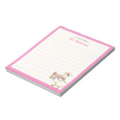 Cute Goose Holding Books Teacher Appreciation Gift ノートパッド (回転)