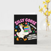 Cute Goose Inclusion Everyone Belongs Teacher Gift カード (黄色い花)