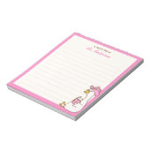 Cute Goose Reading Custom Teacher Appreciation ノートパッド (回転)