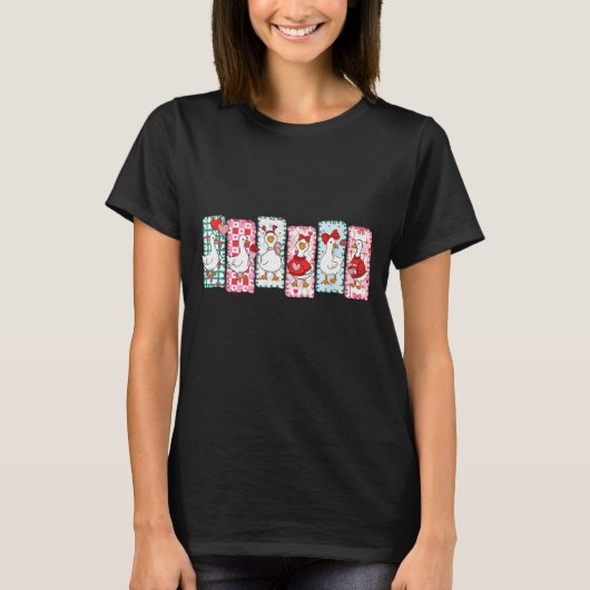 Cute Goose Valentine Coquette,duck Funny Gift Tee  Tシャツ (正面)