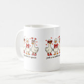 Cute Goose Valentine Mug コーヒーマグカップ (正面左)