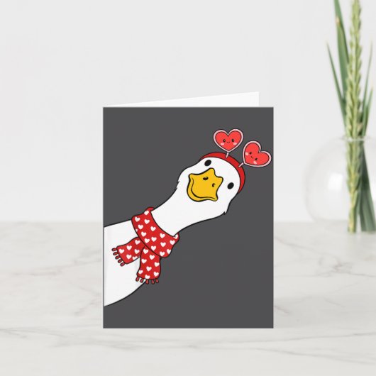 Cute Goose Xoxo Be Mine Happy Valentine's Day Wome カード (正面)
