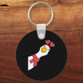 Cute Goose Xoxo Be Mine Happy Valentine's Day Wome キーホルダー (正面)