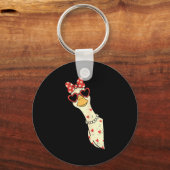 Cute Goose Xoxo Be Mine Happy Valentine's Day Wome キーホルダー (正面)