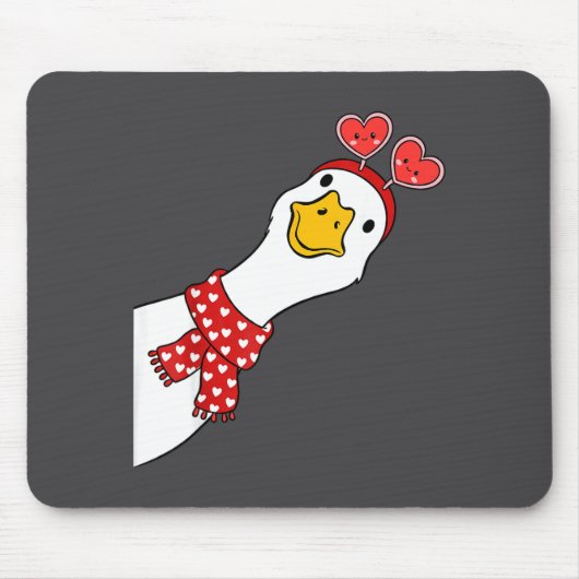 Cute Goose Xoxo Be Mine Happy Valentine's Day Wome マウスパッド (正面)
