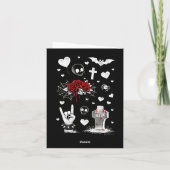Cute Goth Love Greeting Card | Dark Romance Gothic カード (裏面)