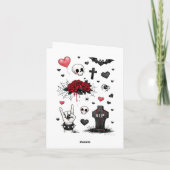 Cute Goth Pattern Card Back | Dark Romance カード (裏面)