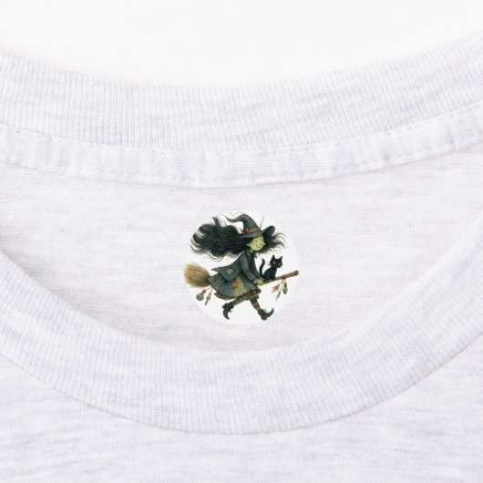 Cute Gothic Pumpkin & Cat Halloween Stickers Sheet ラベル (貼付)