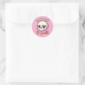 Cute Gothic Valentine Skull – Love You to Death ラウンドシール (バッグ)