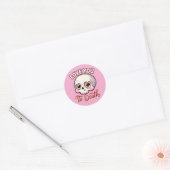 Cute Gothic Valentine Skull – Love You to Death ラウンドシール (封筒)