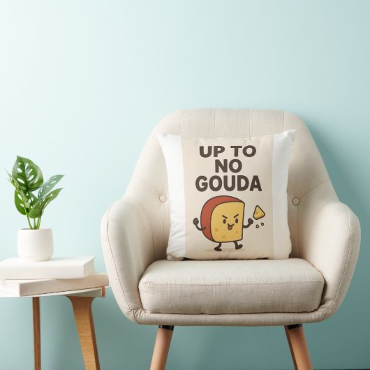 Cute Gouda Cartoon Pillow – Funny  クッション (椅子)