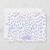 Cute Gradient Animal Print Pattern ノートカード (裏面)