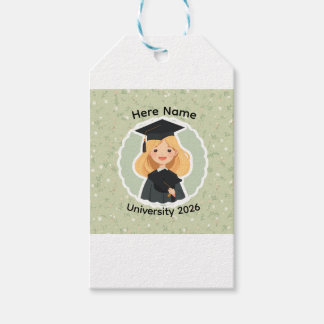 Cute Graduation Girl ,Class of 2026 Custom Name  ギフトタグ