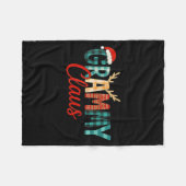 Cute Grammy Claus Christmas For Grandma Santa Hat  フリースブランケット (正面(横))