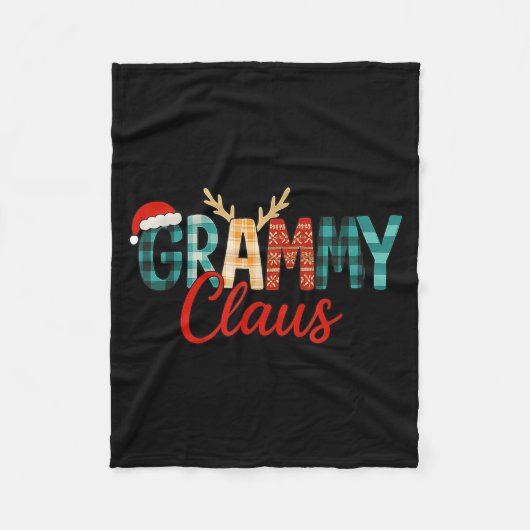 Cute Grammy Claus Christmas For Grandma Santa Hat  フリースブランケット (正面)