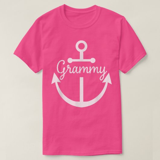 Cute Grammy Grandma Nautical Anchor Tシャツ (デザイン正面)