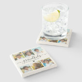 Cute Grandkids Photo Collage for Grandma ストーンコースター (横)