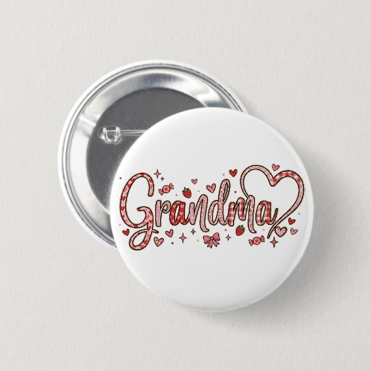 Cute Grandma Button 缶バッジ (正面&裏面)