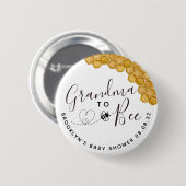 Cute Grandma to Bee Baby Shower 缶バッジ (正面&裏面)