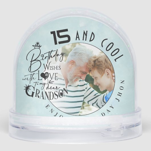 Cute Grandson Custom Photo Birthday (裏面)