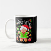 Cute Granny Gingerbread Family Matching Christmas  コーヒーマグカップ (左)