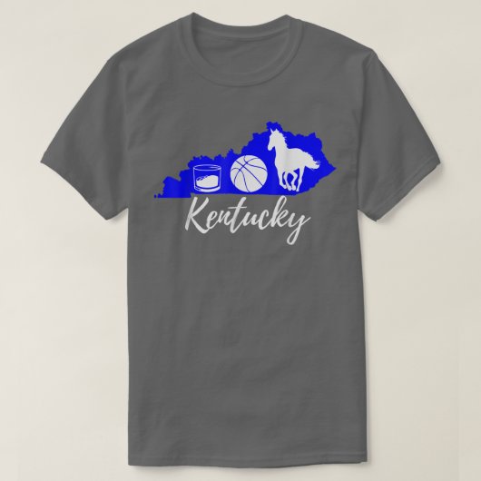 Cute Graphic Bourbon Basketball Horse Kentucky  Tシャツ (デザイン正面)