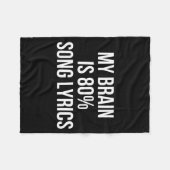 Cute Graphic Design Quote For Music Lover Cool  フリースブランケット (正面(横))