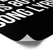 Cute Graphic Design Quote For Music Lover Cool  ポスター (角)