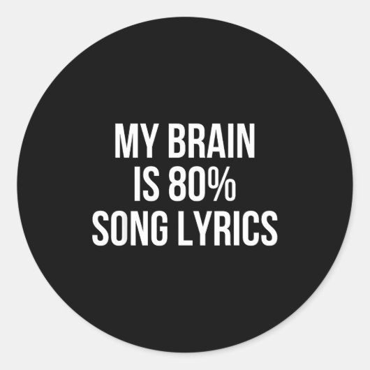 Cute Graphic Design Quote For Music Lover Cool  ラウンドシール (正面)