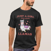 Cute graphic llama animal  for fun tシャツ (正面)