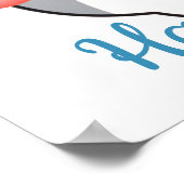 Cute Gray Kawaii Hamster ポスター (角)