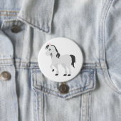 Cute Gray Pony Cartoon Whimsical Horse 缶バッジ (インサイチュ)