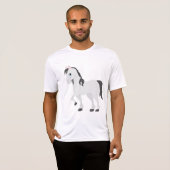 Cute Gray Pony Cartoon Whimsical Horse Tシャツ (正面フル)