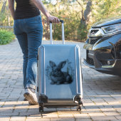 Cute Gray Rabbit Among the Grass シール (スーツケースインサイチュ)