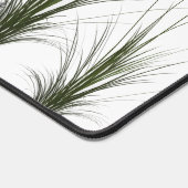 Cute Gray Rabbit Among the Grass デスクマット (コーナー)