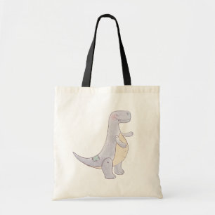 Cute Gray Tyrannosaurus Rex Dinosaur Toy トートバッグ