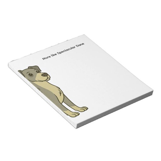 Cute Great Dane Dog ノートパッド (アングル)