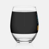 Cute Great Dane Dog Halloween Jack O Lantern Pumpk ステムなしワイングラス (右)