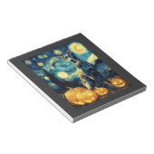 Cute Great Dane Dog Halloween Jack O Lantern Pumpk ノートパッド (アングル)