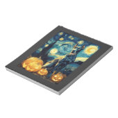 Cute Great Dane Dog Halloween Jack O Lantern Pumpk ノートパッド (回転)