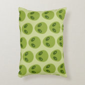 Cute Green Alien Heads Pattern アクセントクッション (正面(垂直))