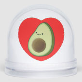 Cute Green Avocado Cartoon In Red Heart (正面)