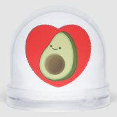 Cute Green Avocado Cartoon In Red Heart (裏面)