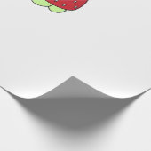 Cute green blushing strawberry turtle Classic T-Sh ラッピングペーパー (角)